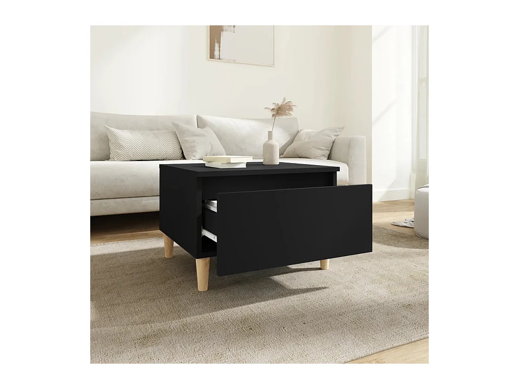 Table d'appoint Noir 50x46x35 cm Bois d'ingénierie