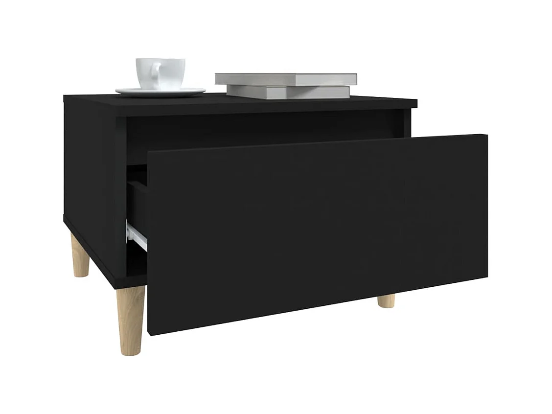Table d'appoint Noir 50x46x35 cm Bois d'ingénierie