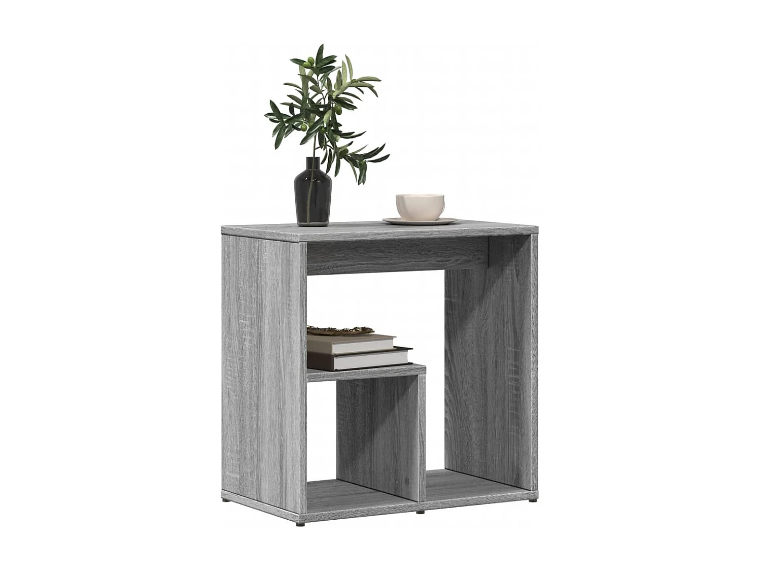 Mesas auxiliares 2 piezas gris sonoma 50x30x50cm madera de ingeniería