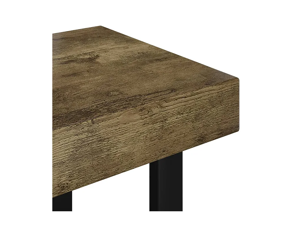 Salontafel Donkerbruin en zwart 90x45x40 cm MDF en ijzer