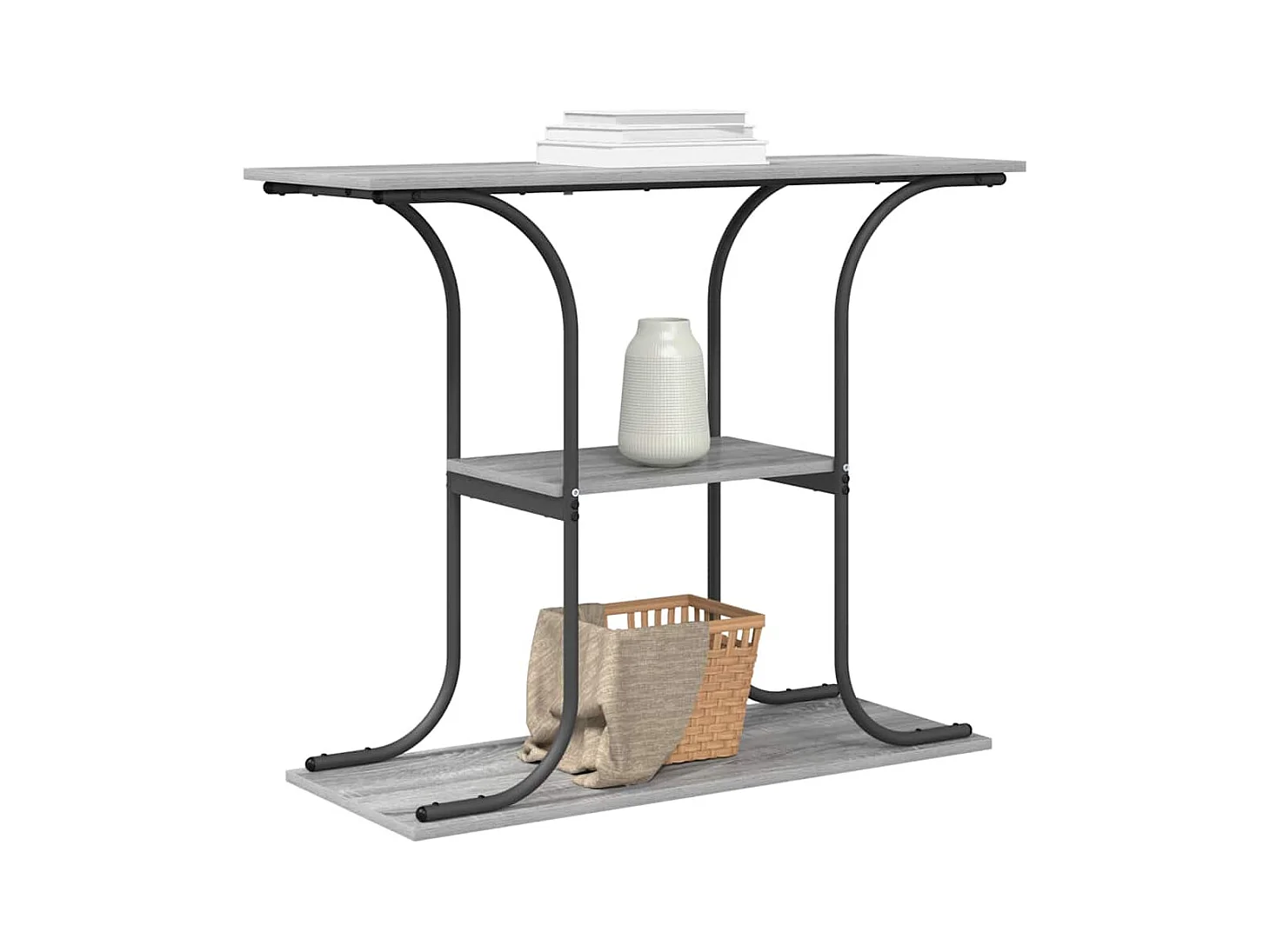 Table console Sonoma gris 101 x 35 x 80.5 cm Bois d'ingénierie