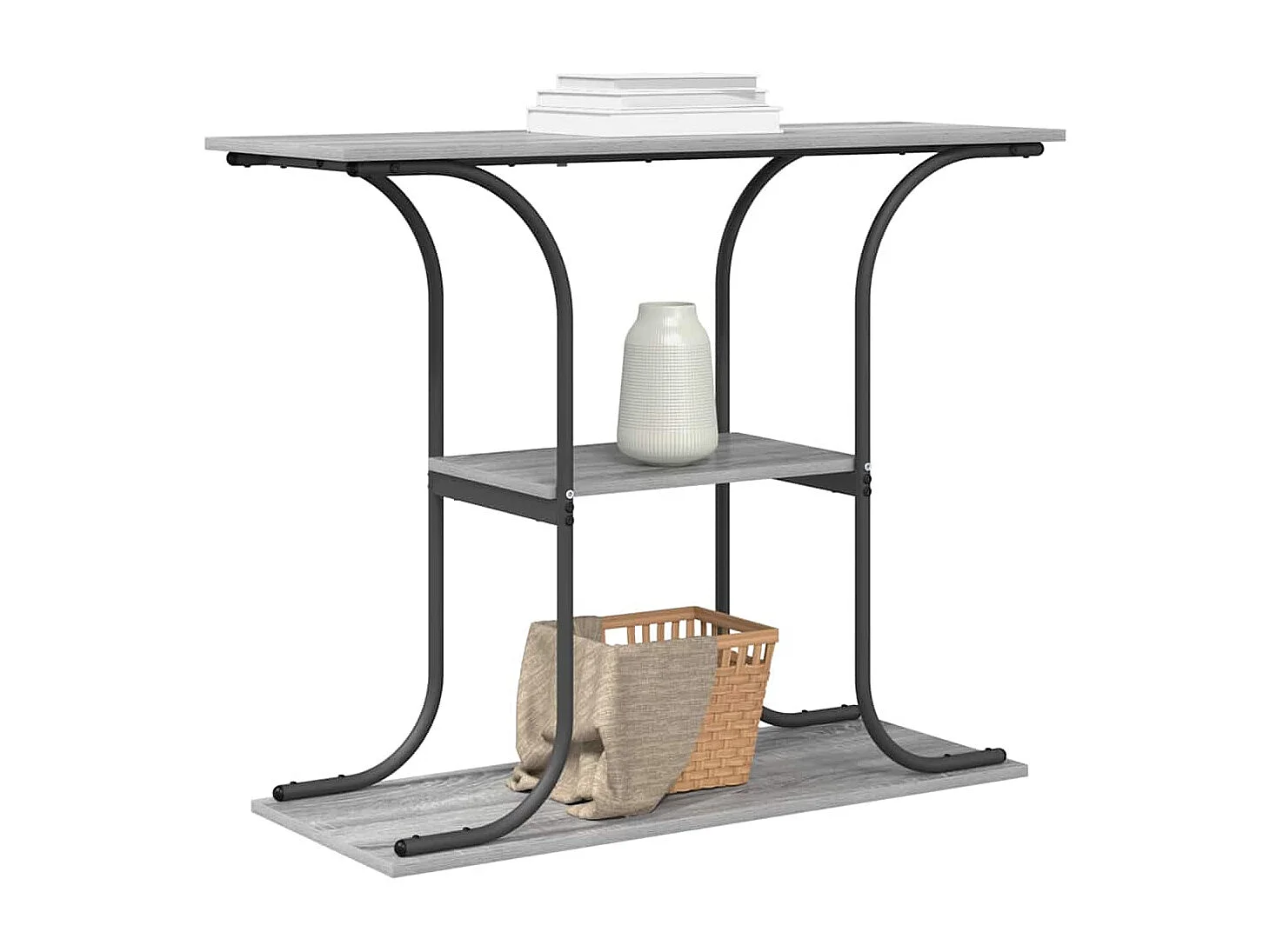 Sonoma Consoletafel Grijs 101 x 35 x 80,5 cm Bewerkt Hout