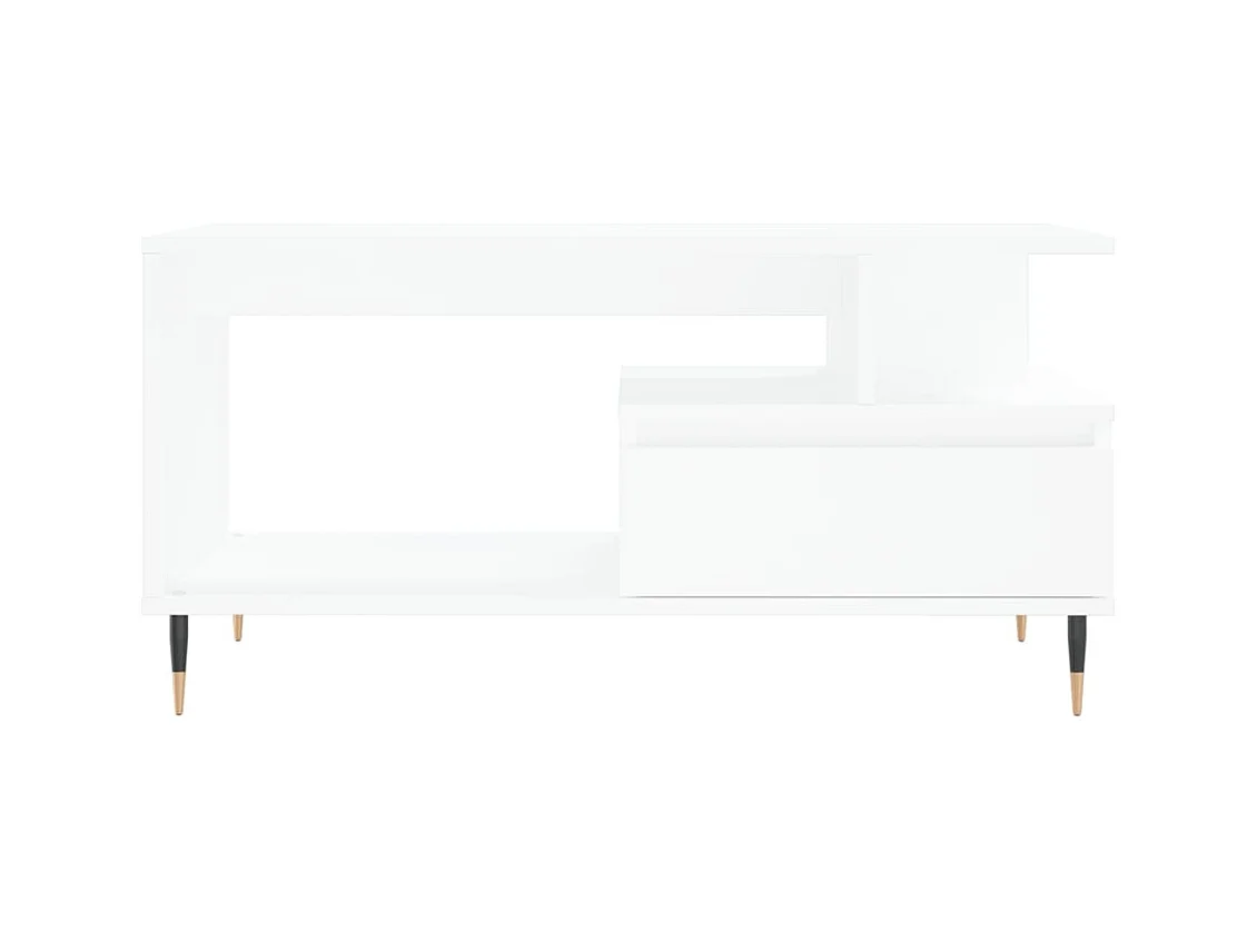 Table basse Blanc 90x49x45 cm Bois d'ingénierie