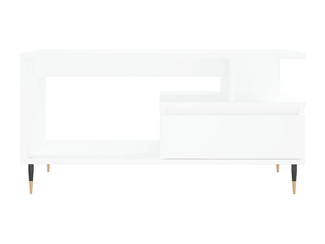Table basse Blanc 90x49x45 cm Bois d'ingénierie