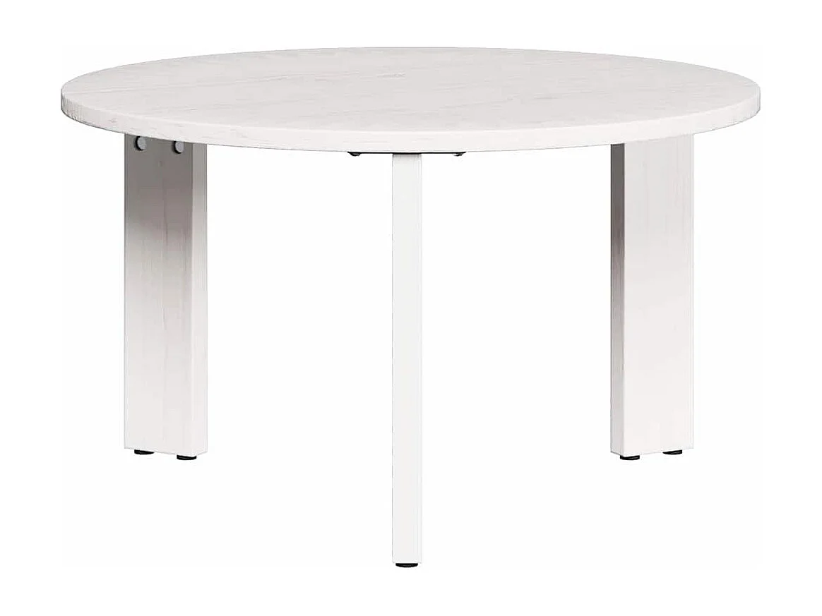 Tavolino da caffè 2 pezzi Bianco 47,5 x 47,5 x 27 cm Legno massello di pino