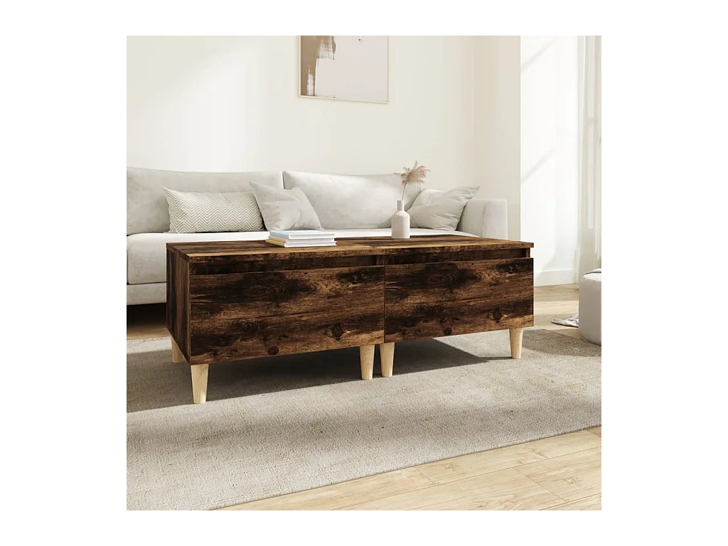 Tavolini laterali 2 pezzi Rovere affumicato 50x46x35 cm Legno ingegnerizzato