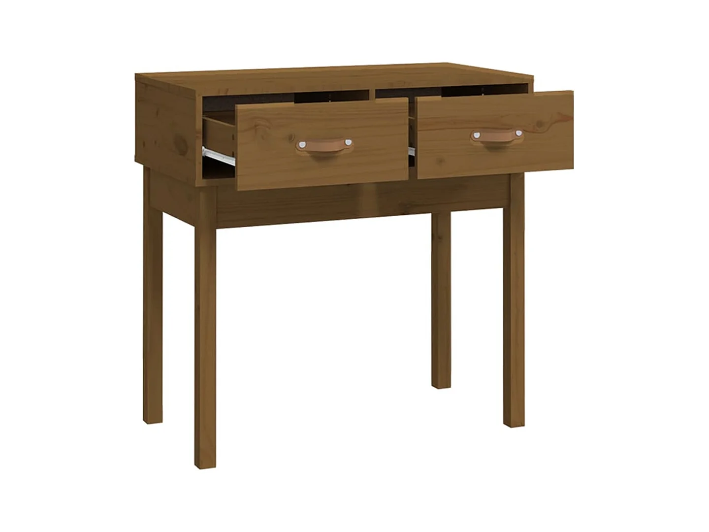 Honingbruine consoletafel 76,5x40x75 cm massief grenenhout