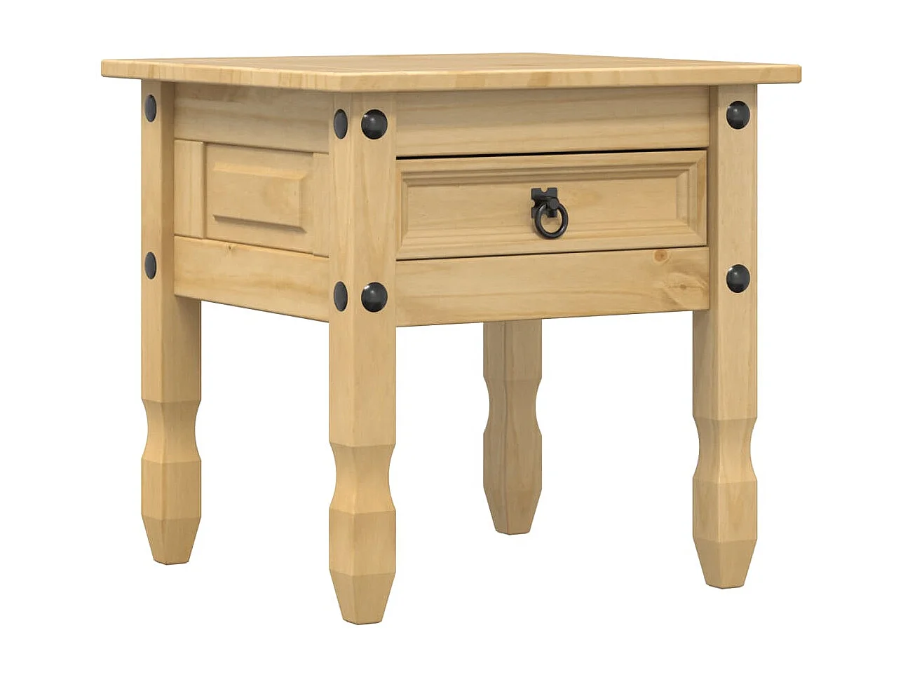 Table d'appoint Corona 50x50x50 cm bois de pin massif