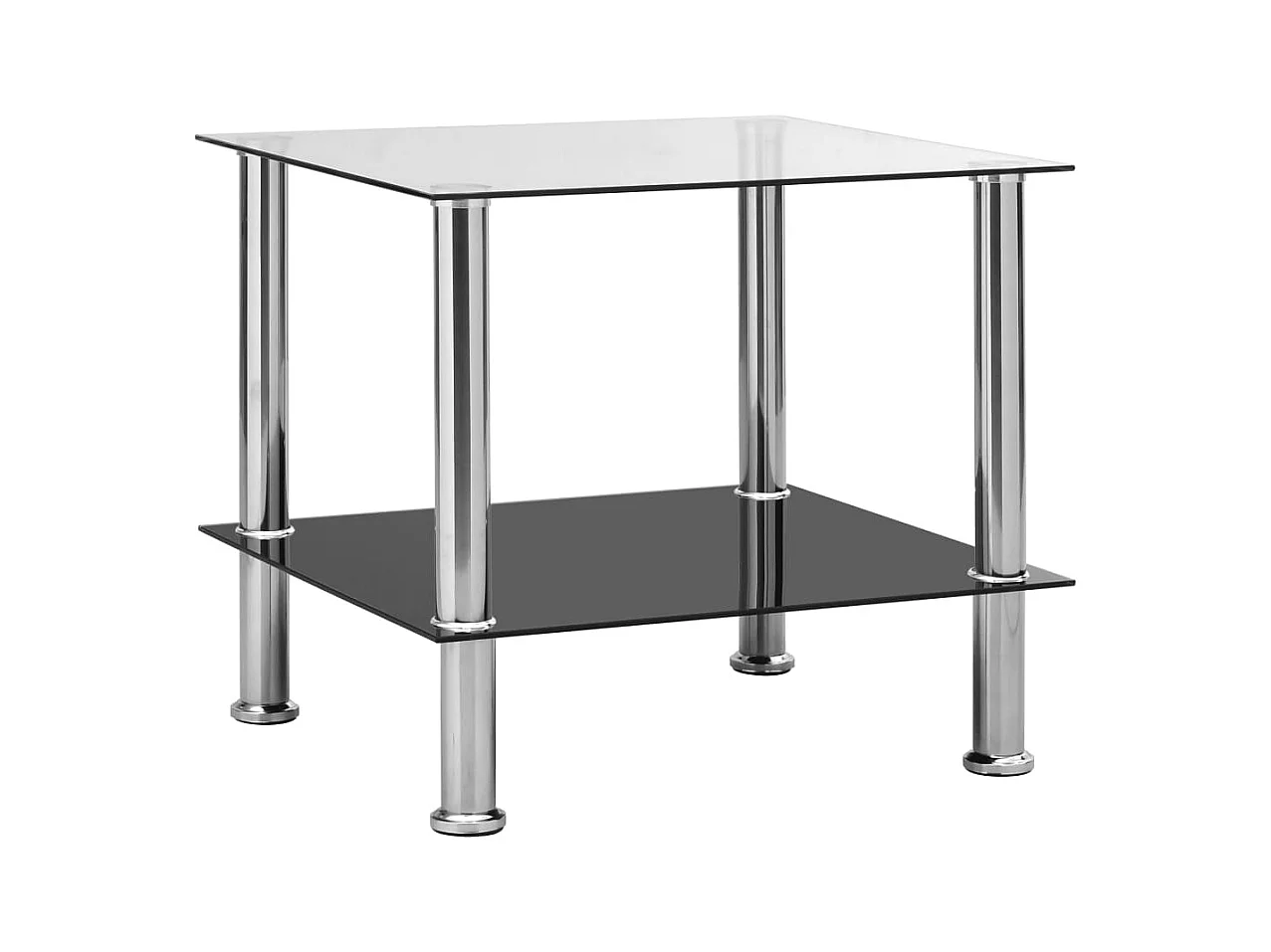 Table d'appoint Transparent 45x50x45 cm Verre trempé