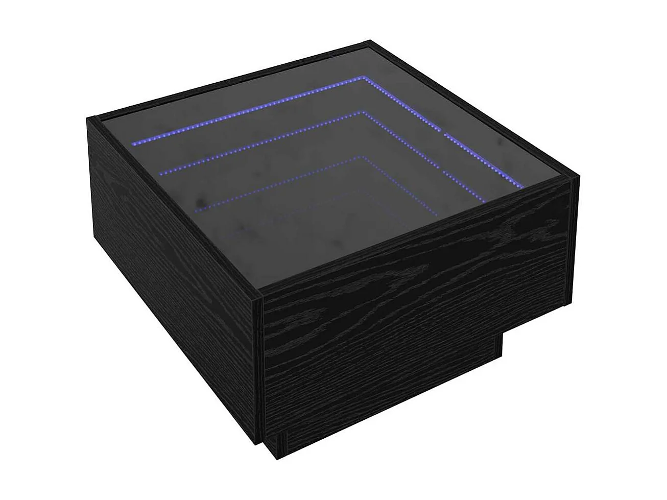 Couchtisch Eiche schwarz 50 x 50 x 30 cm Holzwerkstoff