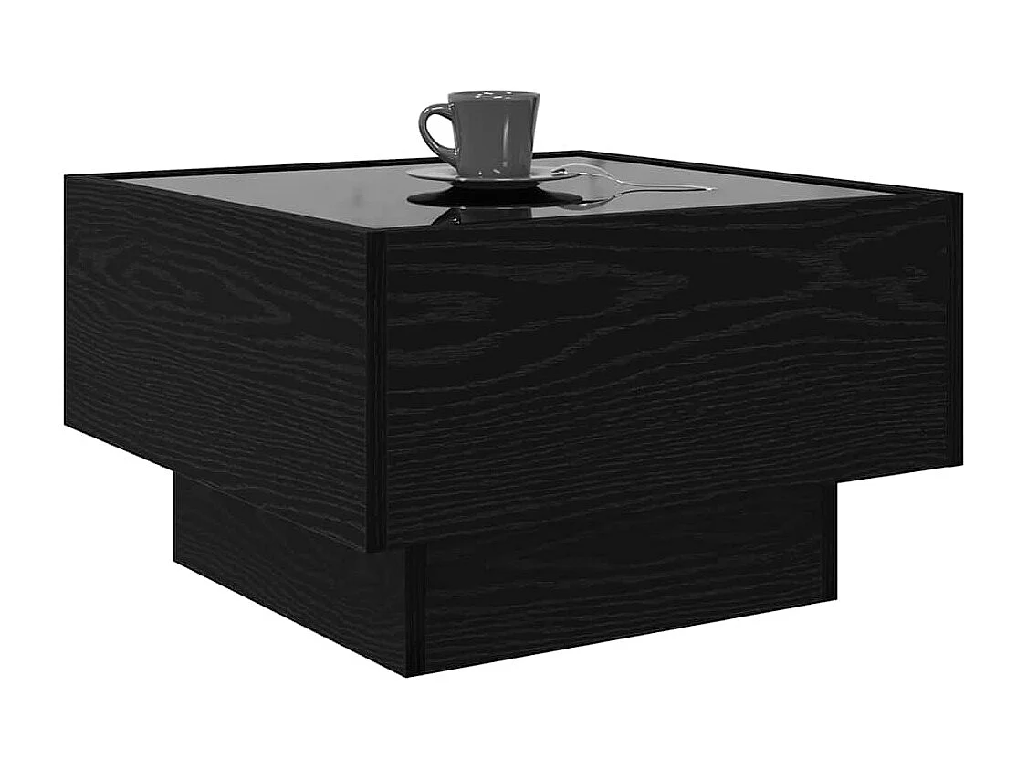Couchtisch Eiche schwarz 50 x 50 x 30 cm Holzwerkstoff