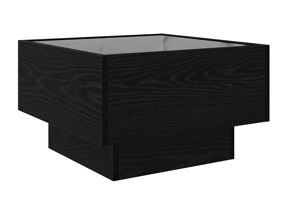 Couchtisch Eiche schwarz 50 x 50 x 30 cm Holzwerkstoff