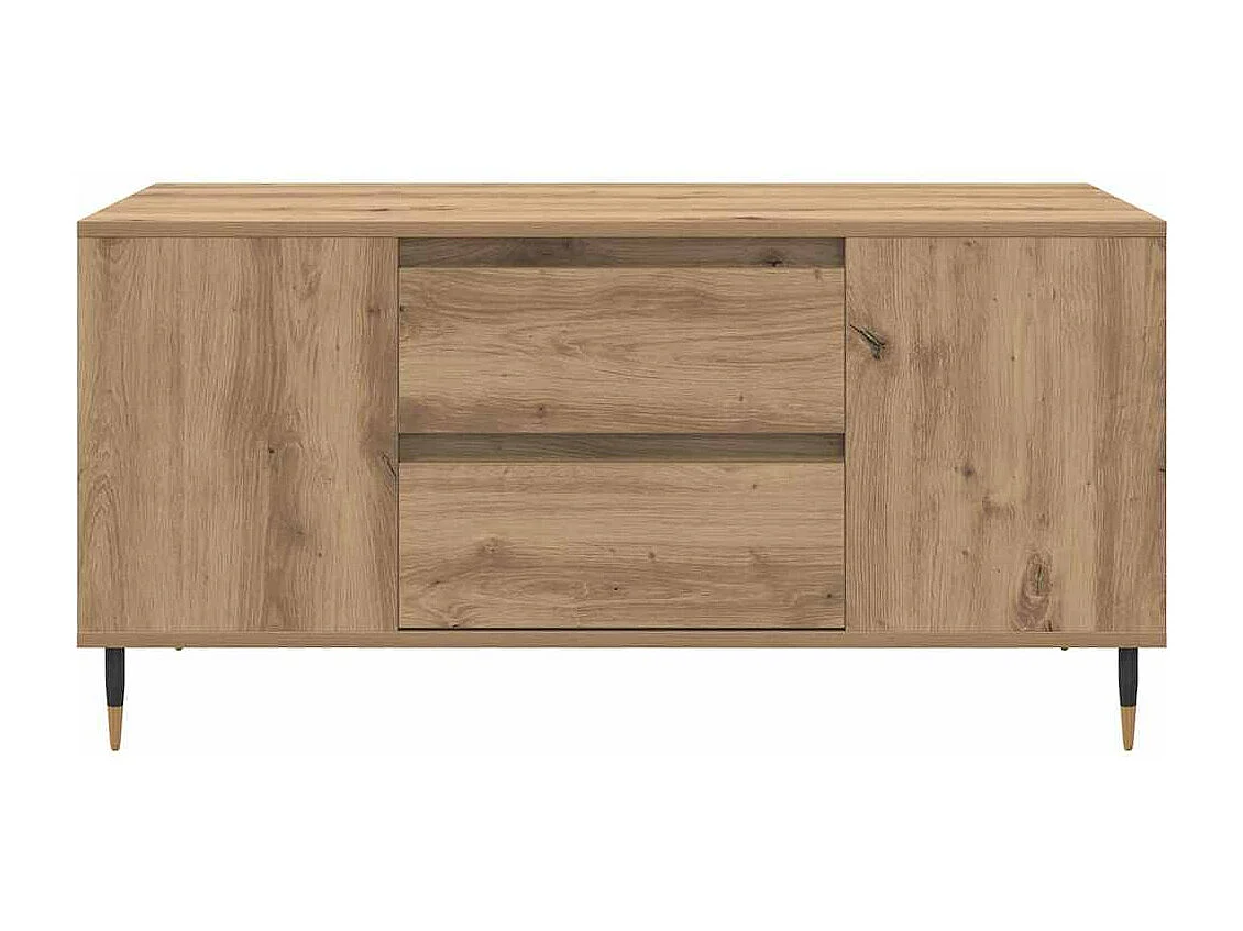 Salontafel met lade, handgemaakt eikenhout, 102 x 44,5 x 50 cm