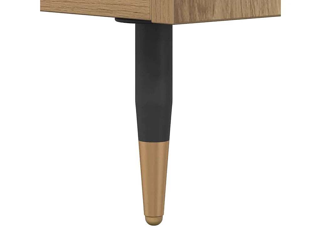 Salontafel met lade, handgemaakt eikenhout, 102 x 44,5 x 50 cm