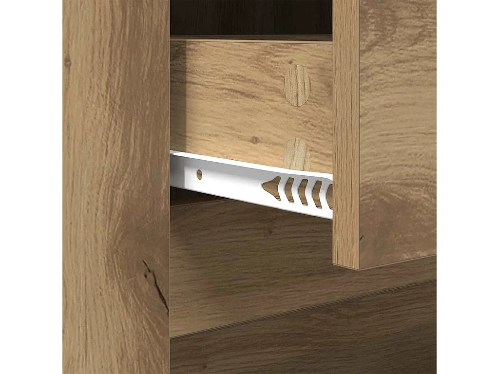 Salontafel met lade, handgemaakt eikenhout, 102 x 44,5 x 50 cm