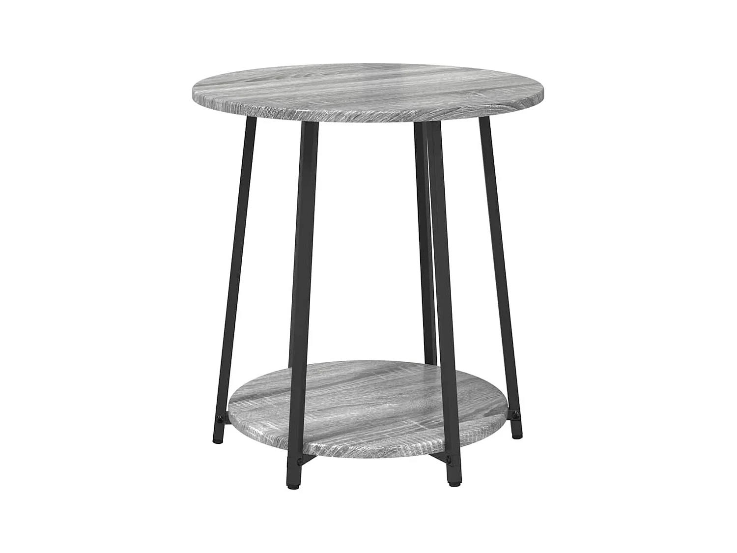 Ensemble de tables d'appoint 2 pcs Gris sonoma et Noir