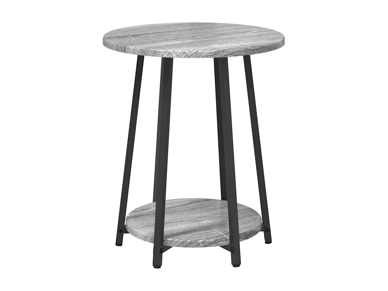 Set di tavolini laterali da 2 pezzi in grigio Sonoma e nero