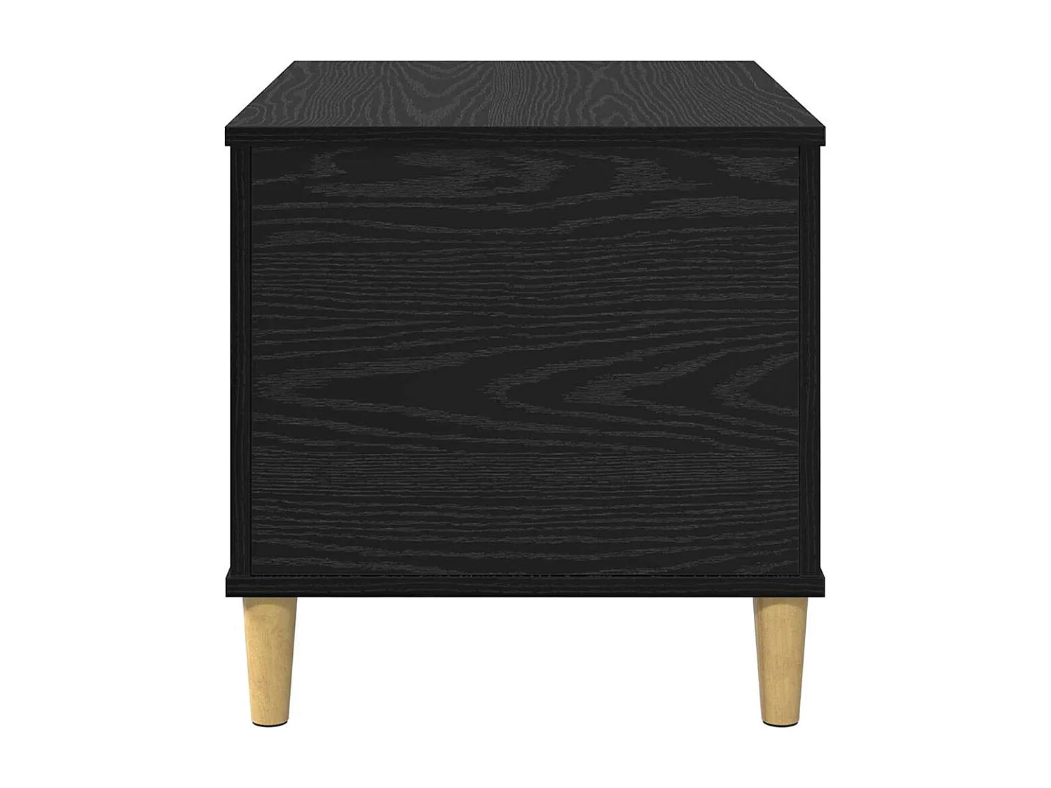 Comodino in rovere nero 60 x 44,5 x 45 cm