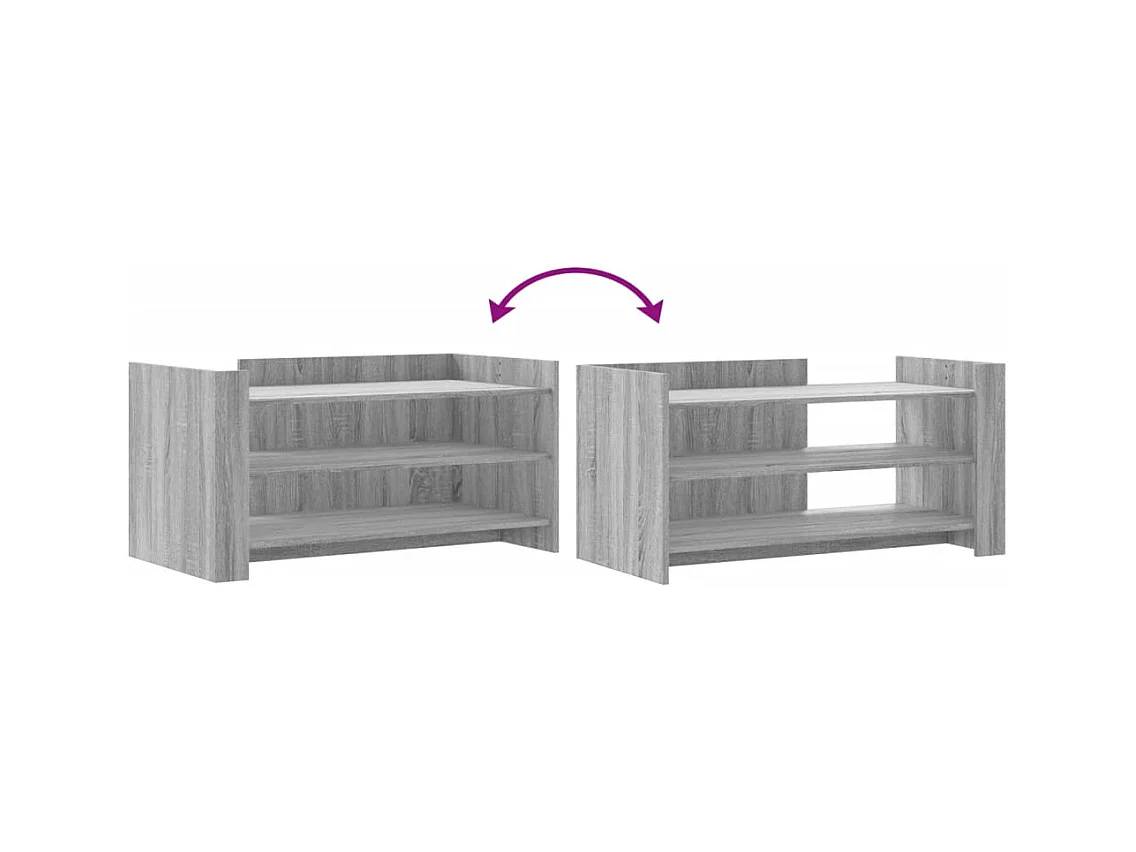 Sonoma salontafel grijs 100x50x50 cm bewerkt hout