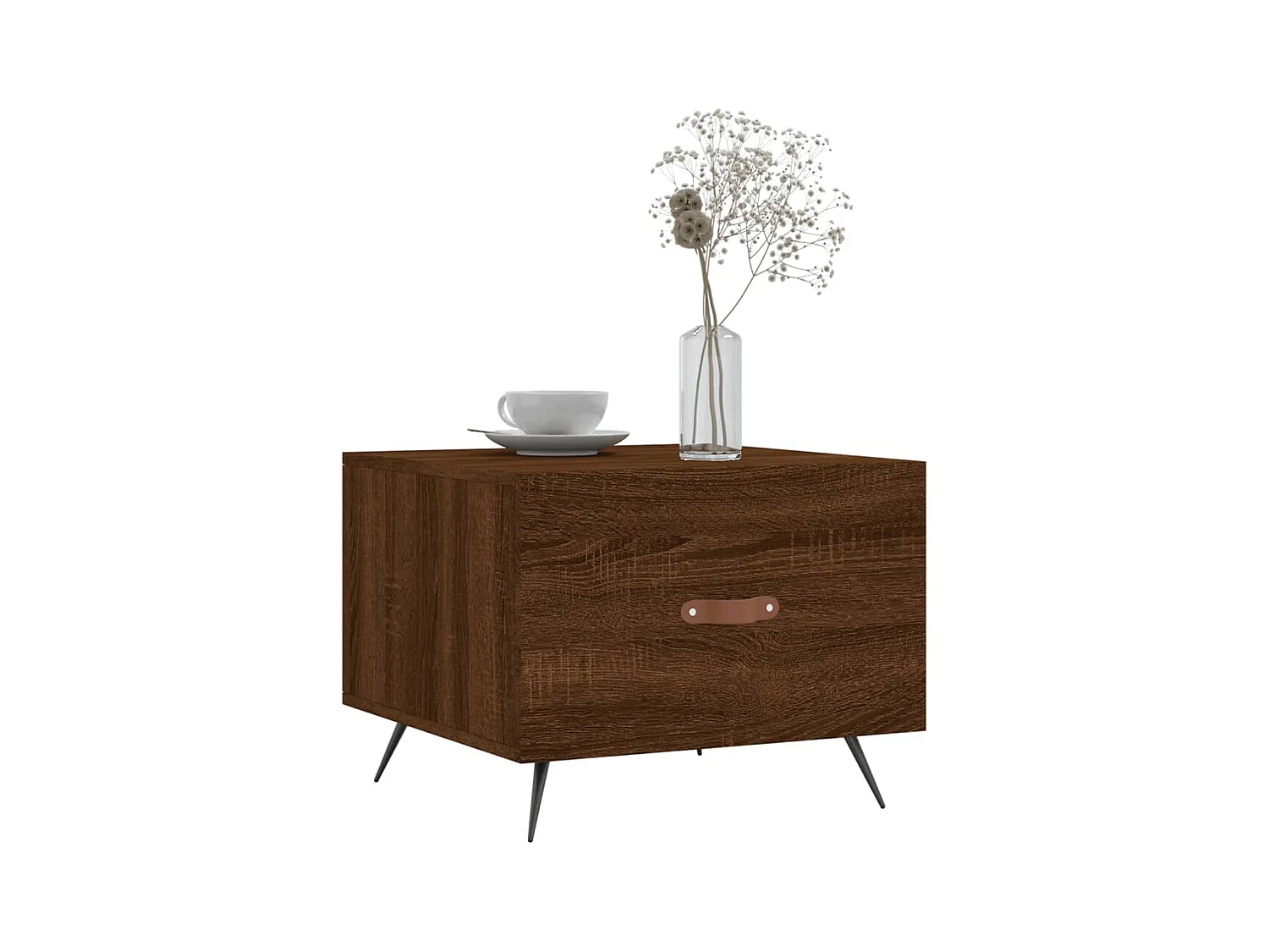 Tavolini da caffè 2 pezzi rovere marrone 50x50x40 cm legno ingegnerizzato