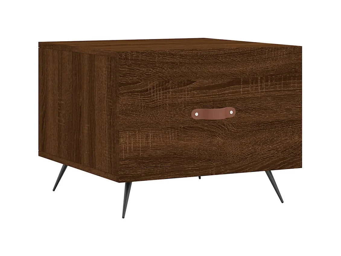 Tavolini da caffè 2 pezzi rovere marrone 50x50x40 cm legno ingegnerizzato
