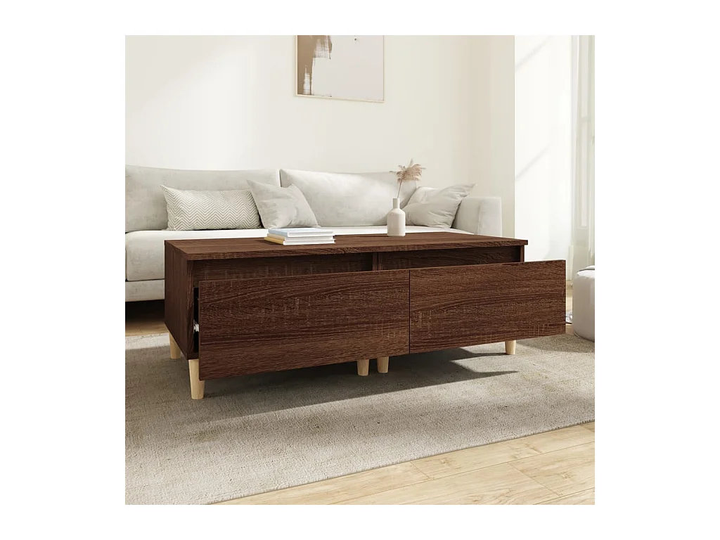 Tables d'appoint 2 pcs Chêne marron 50x46x35 cm Bois ingénierie