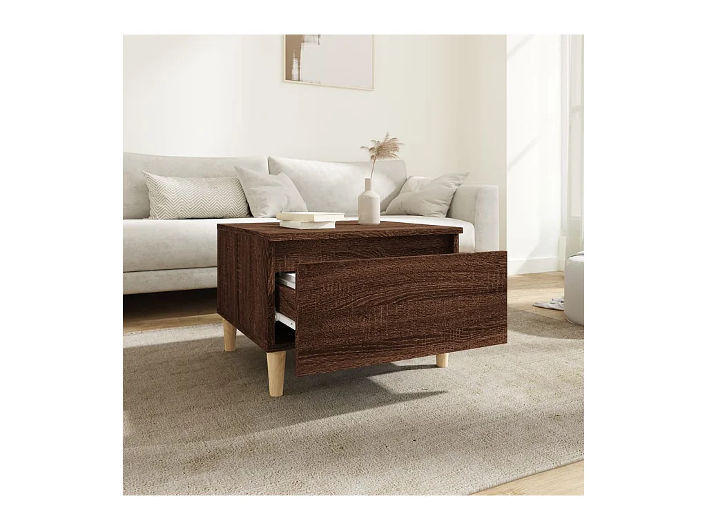 Tables d'appoint 2 pcs Chêne marron 50x46x35 cm Bois ingénierie