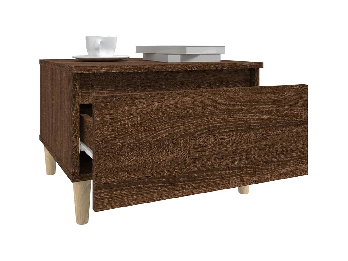 Tables d'appoint 2 pcs Chêne marron 50x46x35 cm Bois ingénierie