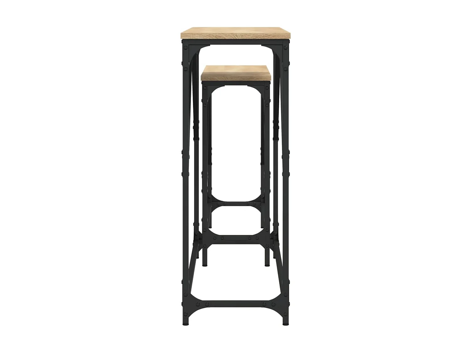 Tables console gigognes 2 pcs chêne sonoma bois d'ingénierie