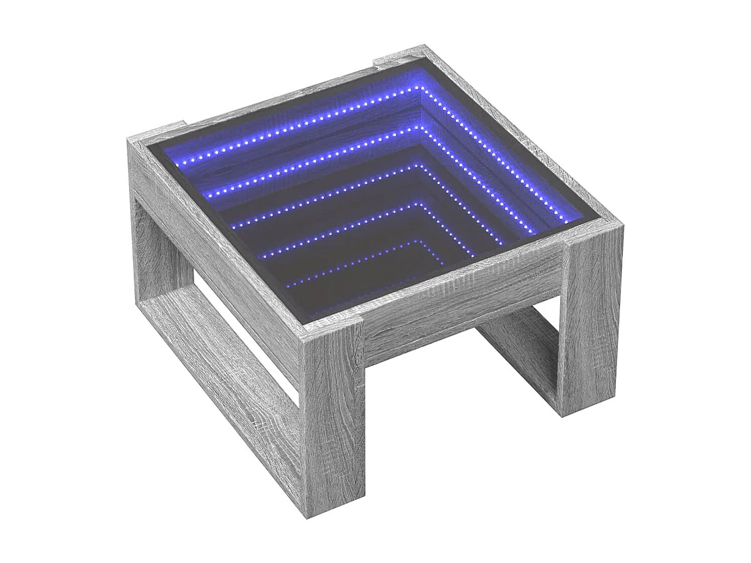 Tavolino da caffè LED Sonoma grigio infinity 50x53x30 cm