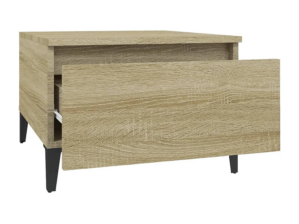 Tavolino laterale in rovere Sonoma 50x46x35 cm in legno ingegnerizzato