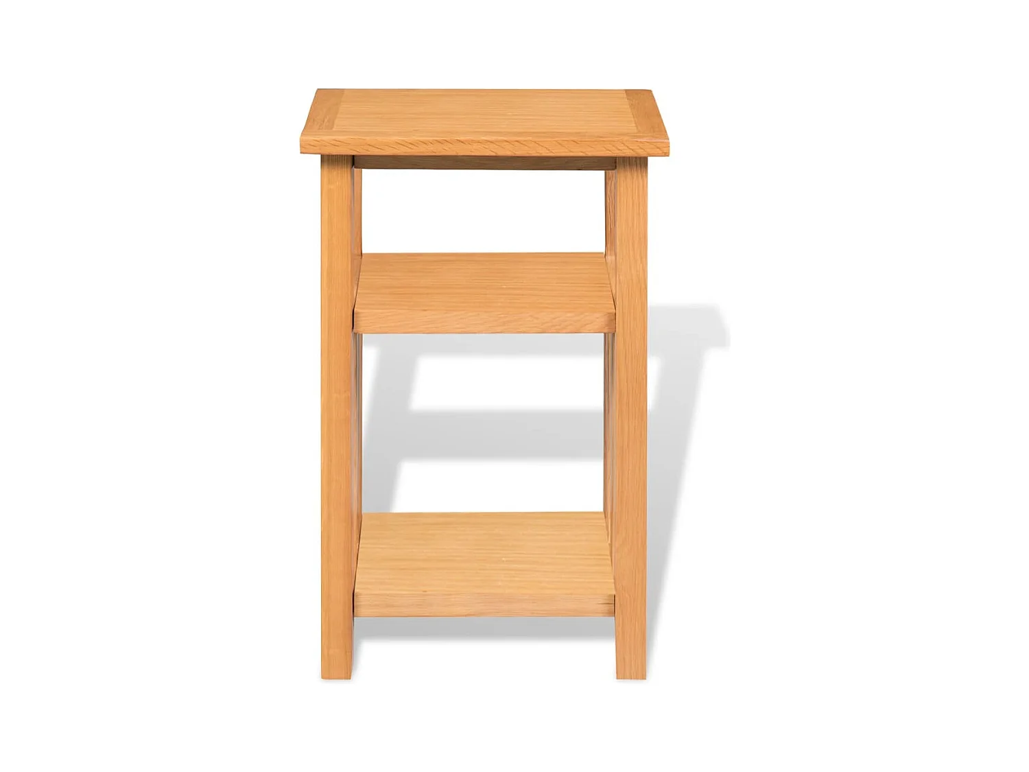 Bijzettafel met tijdschriftenrek Massief eiken 27x35x55 cm