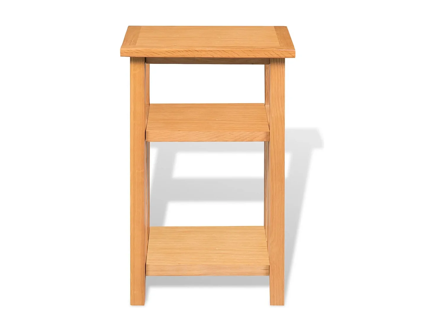 Table d'appoint avec étagère à revues Chêne massif 27x35x55 cm