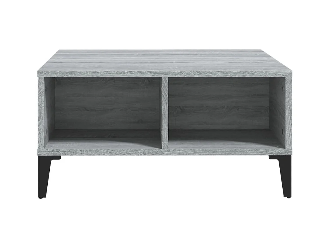 Tavolino Sonoma grigio 60x60x30 cm in legno ingegnerizzato