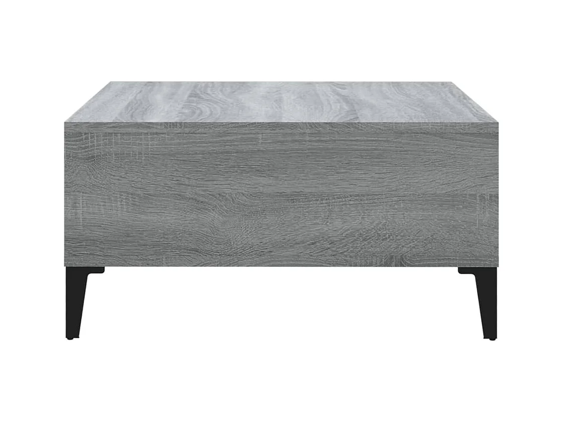 Tavolino Sonoma grigio 60x60x30 cm in legno ingegnerizzato