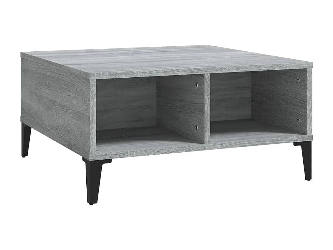 Table basse sonoma gris 60x60x30 cm bois d'ingénierie
