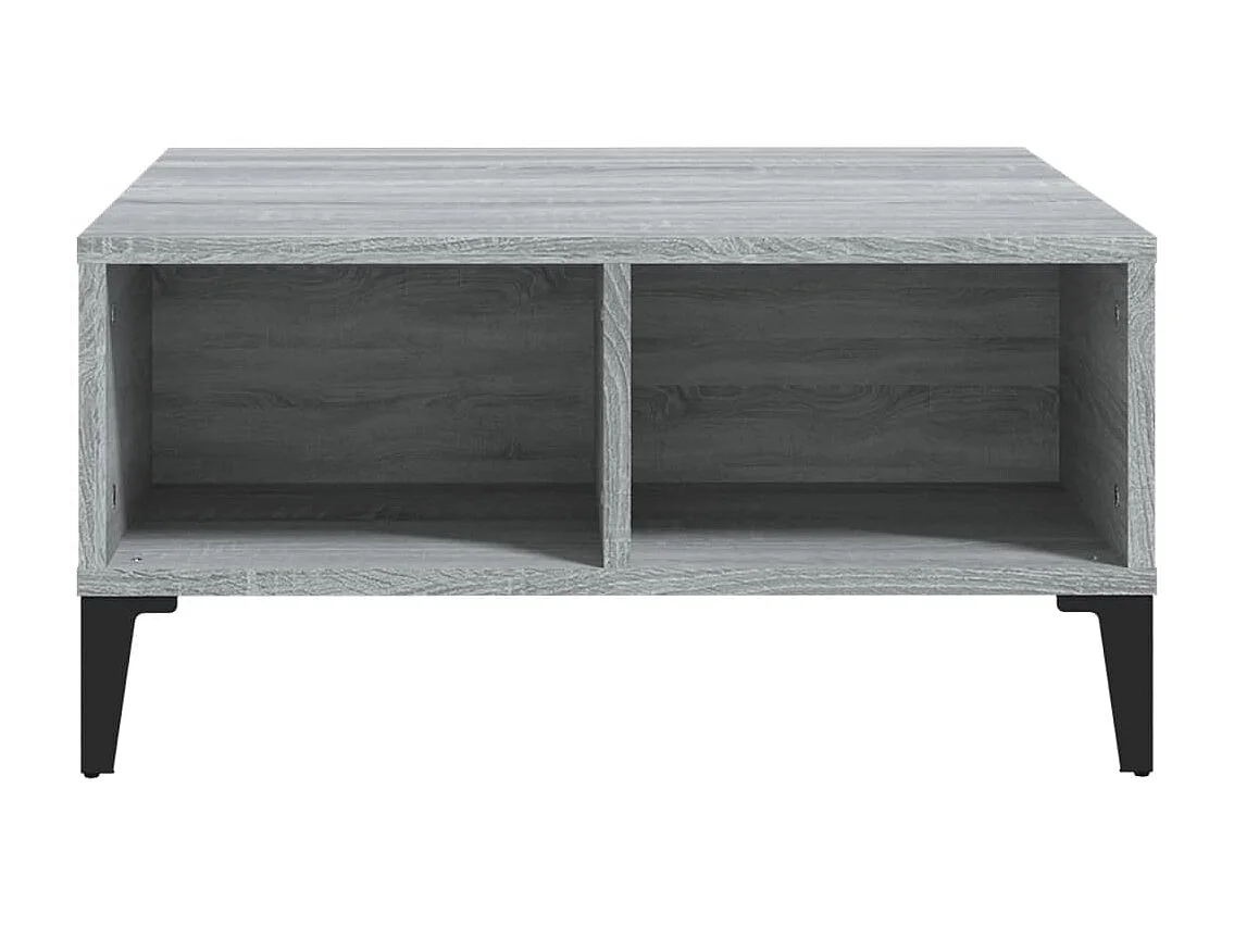 Table basse sonoma gris 60x60x30 cm bois d'ingénierie