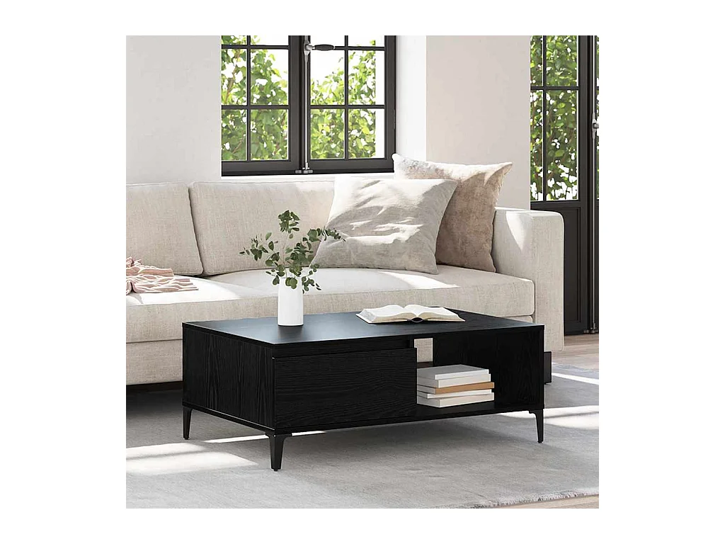 Table basse Chêne noir 90 x 60 x 35 cm Bois d'ingénierie