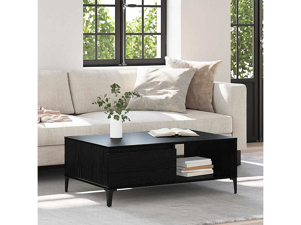 Table basse Chêne noir 90 x 60 x 35 cm Bois d'ingénierie