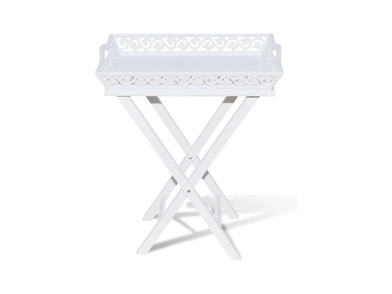 Mesa auxiliar con tapa blanca