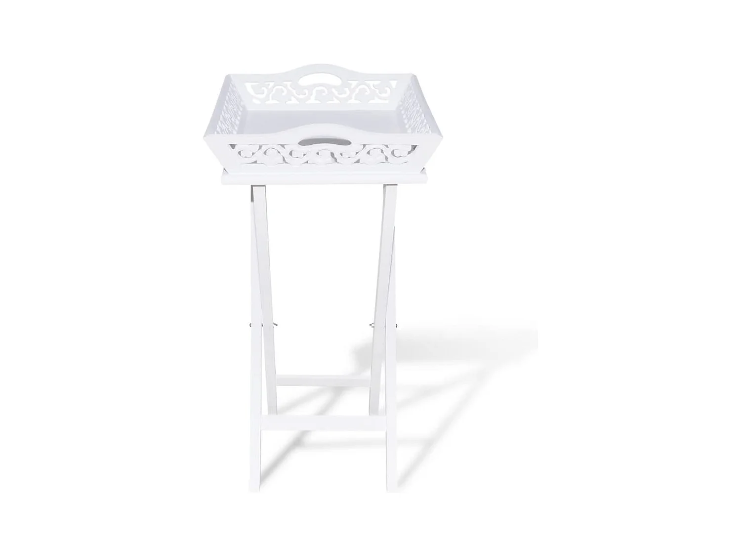 Mesa auxiliar con tapa blanca