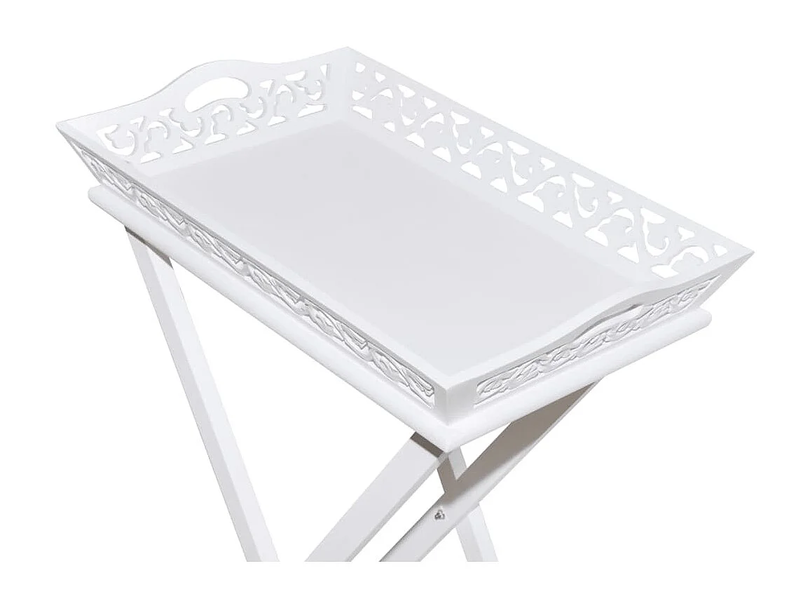 Mesa auxiliar con tapa blanca