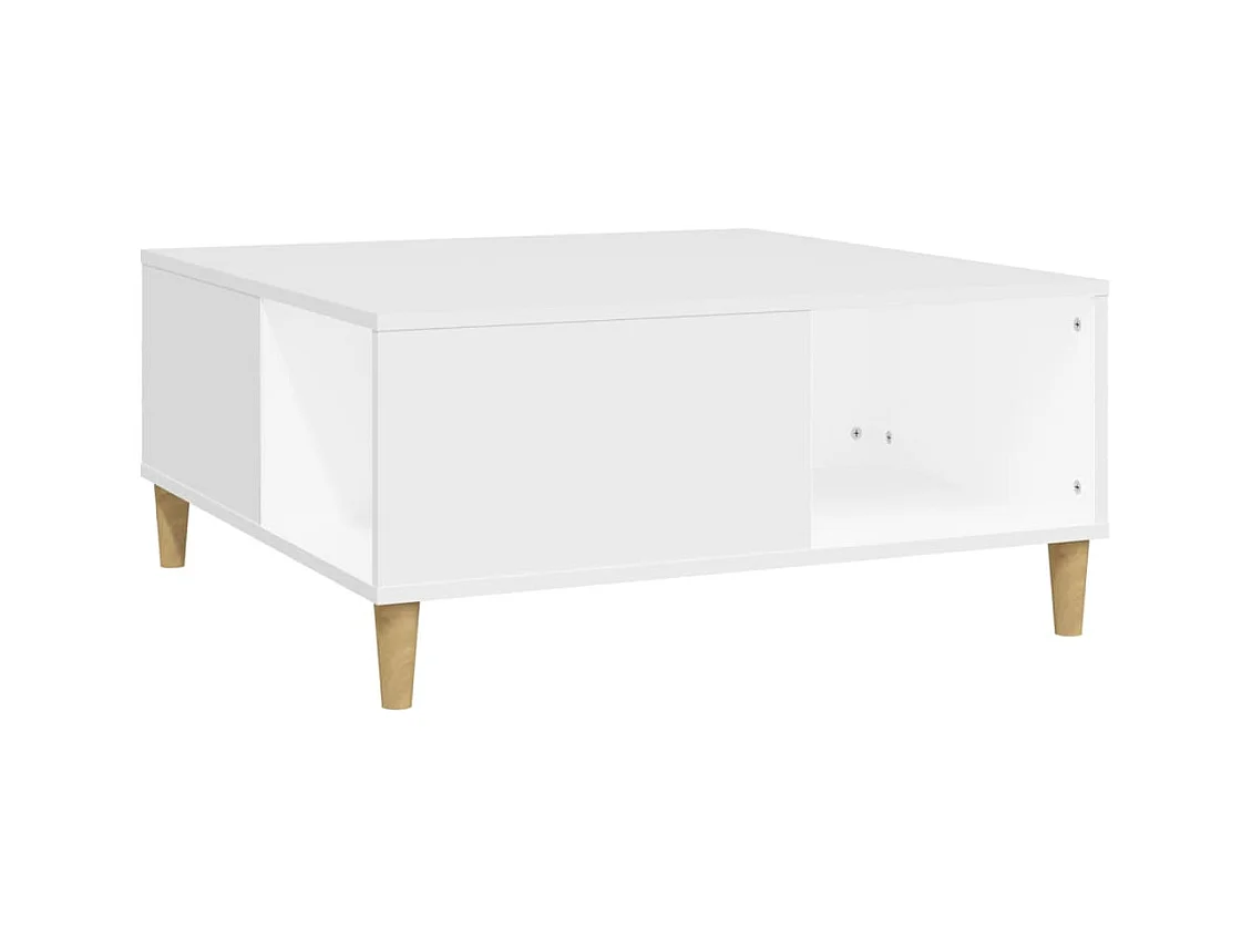 Witte salontafel 80x80x36,5 cm bewerkt hout