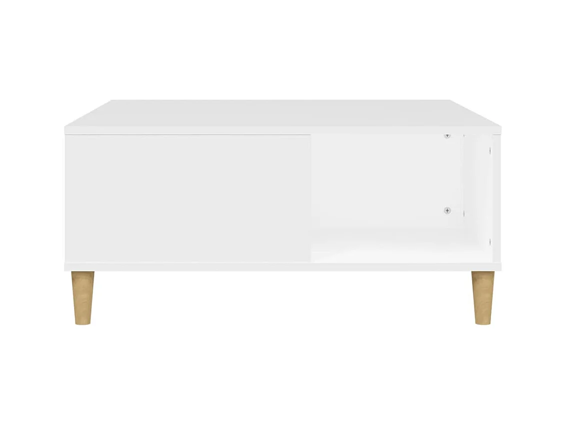 Witte salontafel 80x80x36,5 cm bewerkt hout