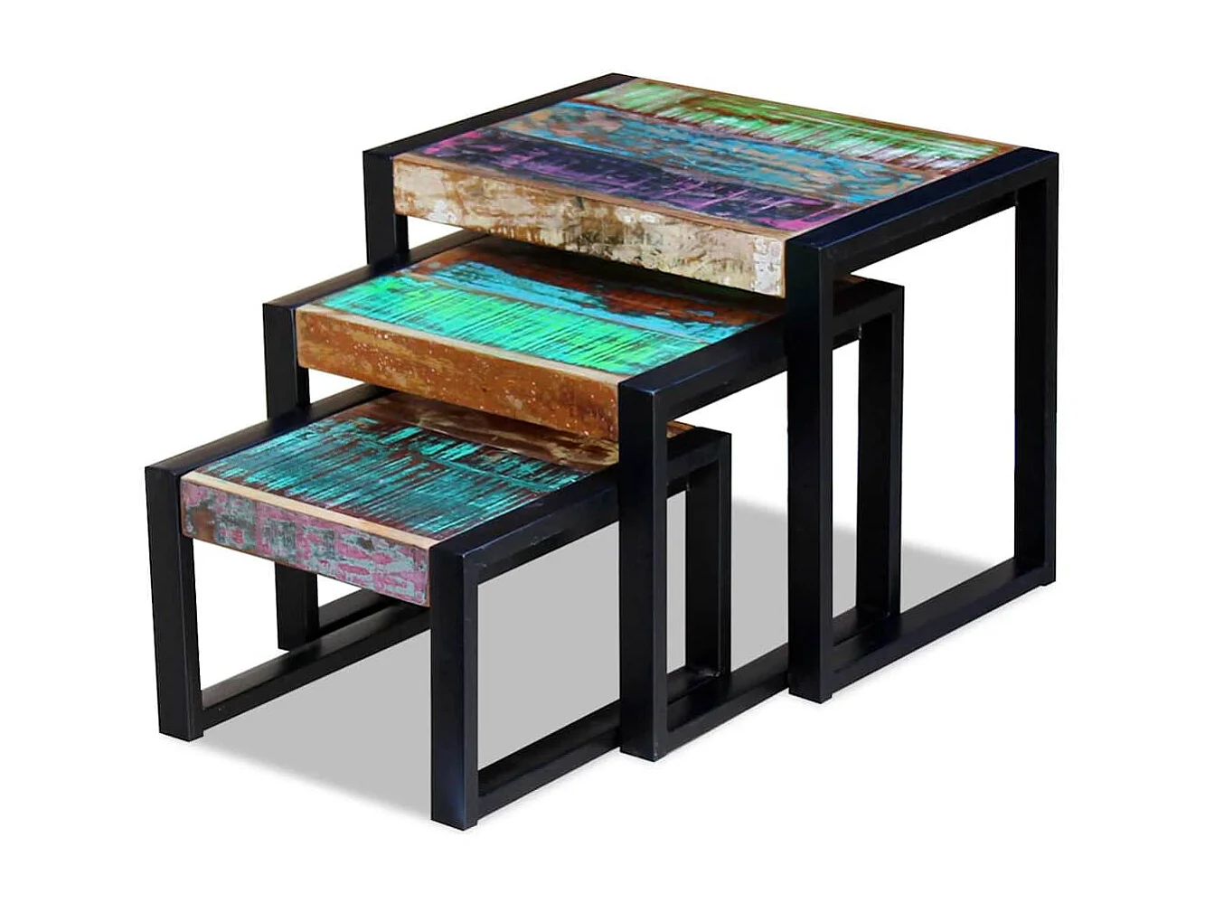 Satztische 3 Stück Massivholz