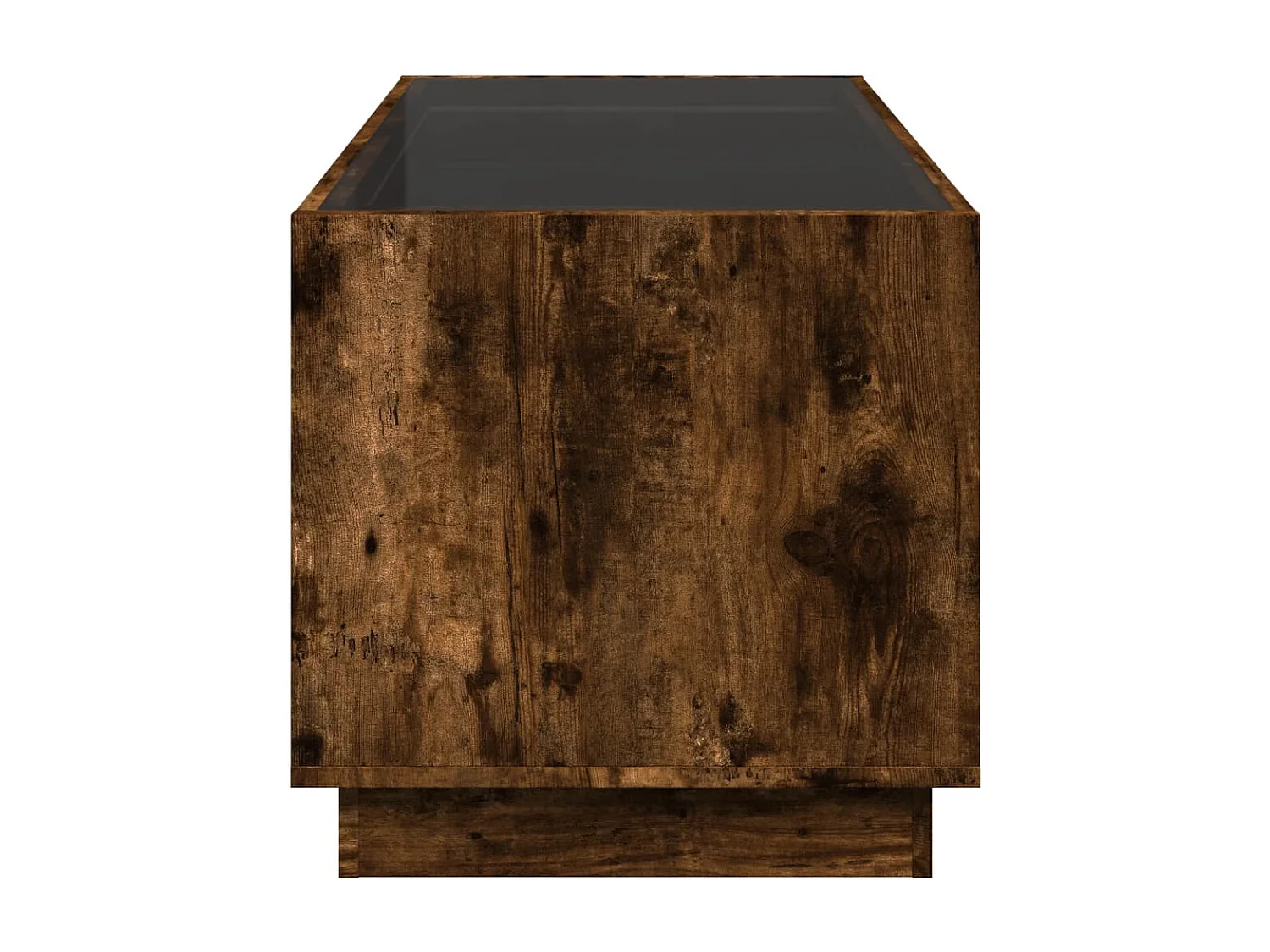 Table basse avec LED infini chêne fumé 70x50x50 cm