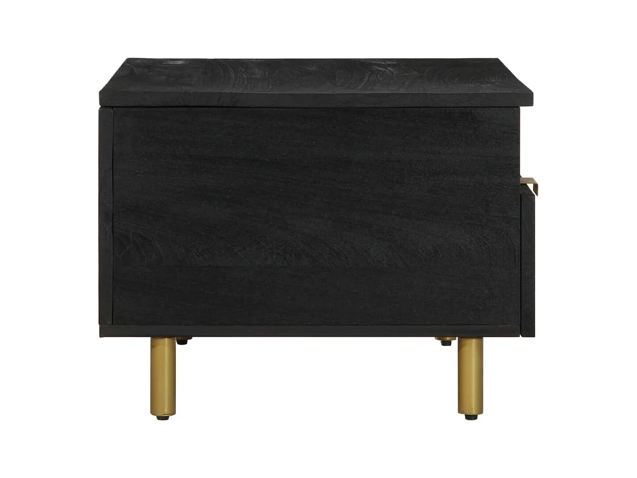 Zwarte salontafel 80x54x40 cm bewerkt hout