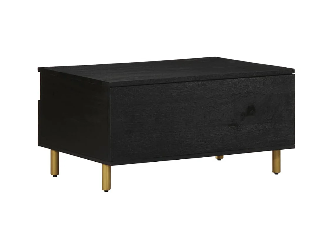 Zwarte salontafel 80x54x40 cm bewerkt hout