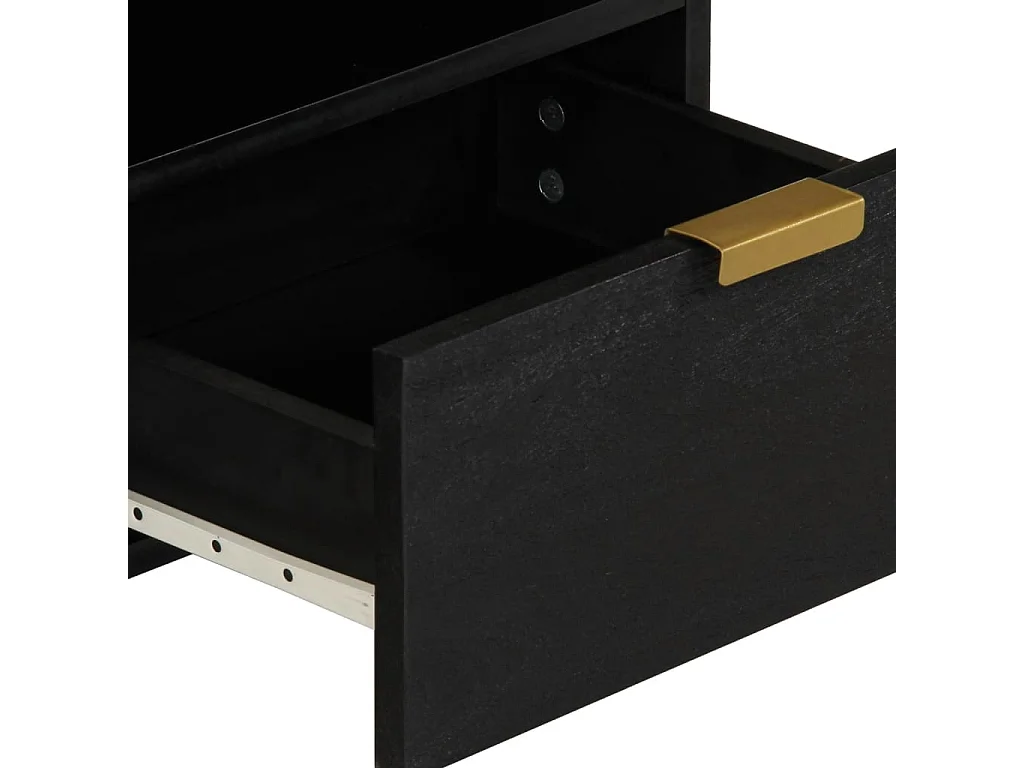 Zwarte salontafel 80x54x40 cm bewerkt hout