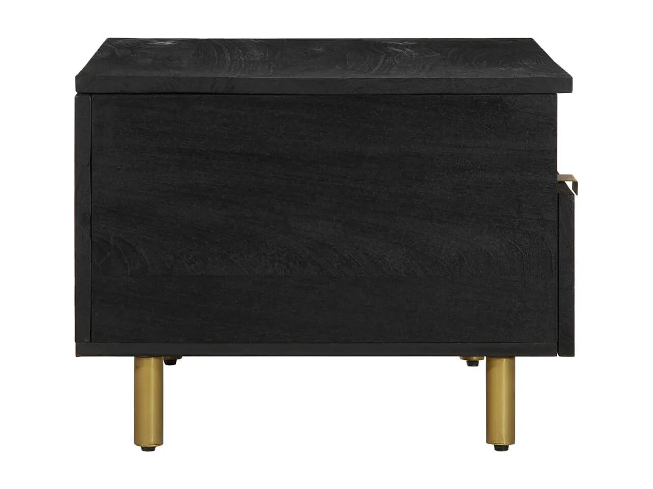 Table basse noir 80x54x40 cm bois d'ingénierie